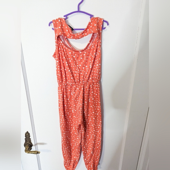 👑Picapino Sz 7 Orange and White Heart Jumper - Picture 2 of 4